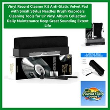 2-in-1 Velvet LP Record Cleaner with Stylus Brush - Eco-Friendly Maintenance Kit