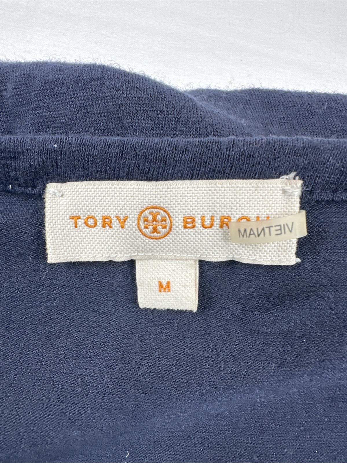 Tory Burch Animal Print Navy Blue Long Sleeve Shirt. Women's Size M thumbnail 5