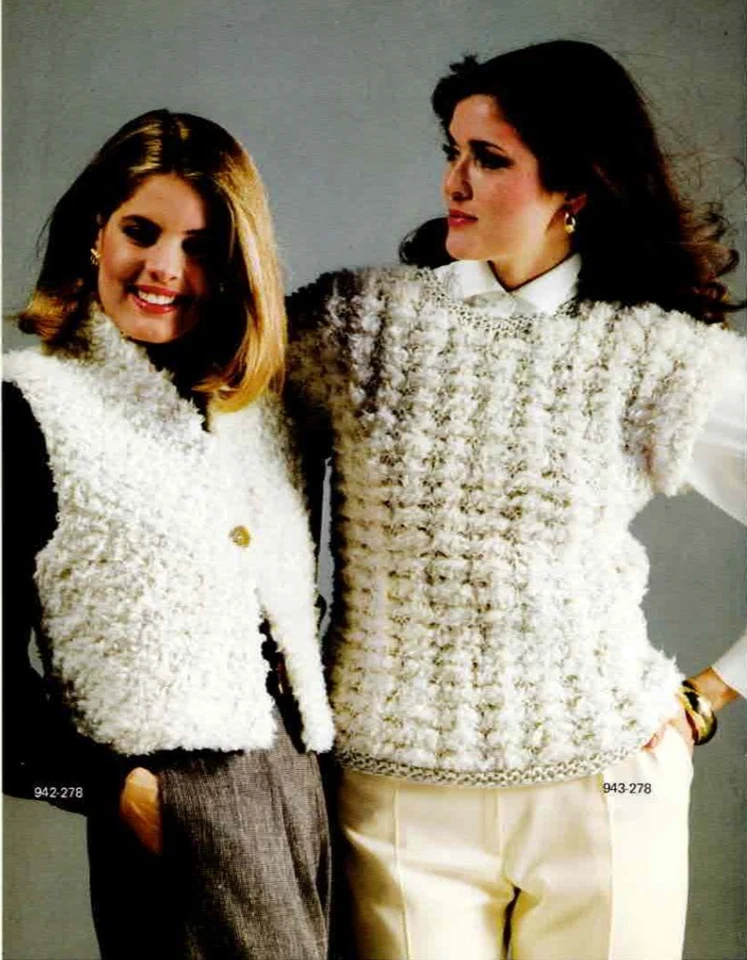 Knitting Pattern Book Furriere Bernat  8 Sweater Patterns 1981 Vintage Book 278 - Image 2 of 3