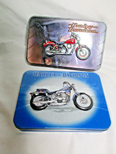 Set of TWO Harley Davidson Collectable Tins Each With Two Packs of Cards