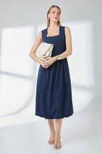 Principles Navy Fit & Flare Dress Womens Daywear Dresses