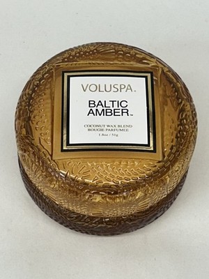 Voluspa Macaron Candle Baltic Amber Coconut Wax 51g 1.8 oz New