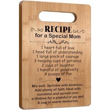 Mom Birthday Gifts from Daughter Son, Mother Cutting Board Gift, Cute Mom Gifts