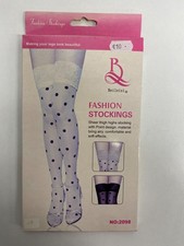 Beileisi Fashion Strümpfe Erbsenstrümpfe Punkt Design weiß schwarz selbstklebend Spitze