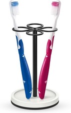 Toothbrush Holder Stand, Stainless Steel Toothbrush Organizer with Diatomaceous