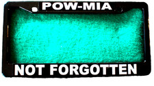 License Plate Frame, POW-MIA-Not Forgotten-NEW
