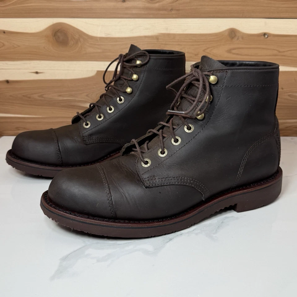 Botas LL Bean Chippewa Katahdin Iron Works para hombre talla 11D cuero Vibram EE. UU. Trabajo Foto 2 de 4