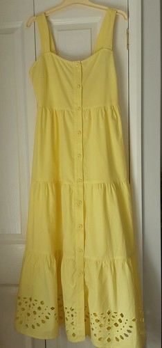 VESTIDO FASION PRECIOSO DOROTHY PERKINS AMARILLO ALGODÓN TALLA S PETITE