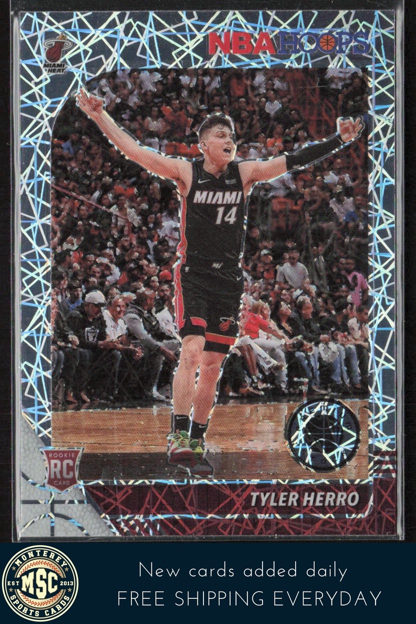 Tyler Herro 2019-20 Hoops Premium Stock Prizms Silver Laser RC #210 Miami Heat