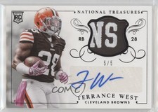 2014 National Treasures Materials Signatures Black 5/5 Terrance West Auto 06yt
