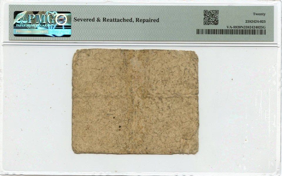 1776 May 6, 1s3d Virginia Colonial Note FR#VA-89 PMG VF20 6 Known - Image 2 of 2