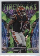 2021 Panini Prizm Fireworks Green Ice Prizm Ja'Marr Chase #F-11 0rd2