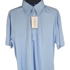 NWT Collars and Co Dress Collar Polo Size Large Blue