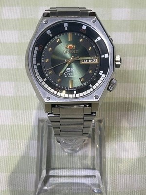 Orient SK Crystal Timepiece 21 Jewels Watch Stainless Genuine Vintage