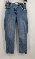 Abercrombie  Fitch 90s Straight Ultra High Rise Jeans Womens 29 Light Wash Blue
