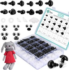 662Pcs Safety Eyes and Noses for Amigurumi, Junreox Preimum 5-14mm Safety Eyes f