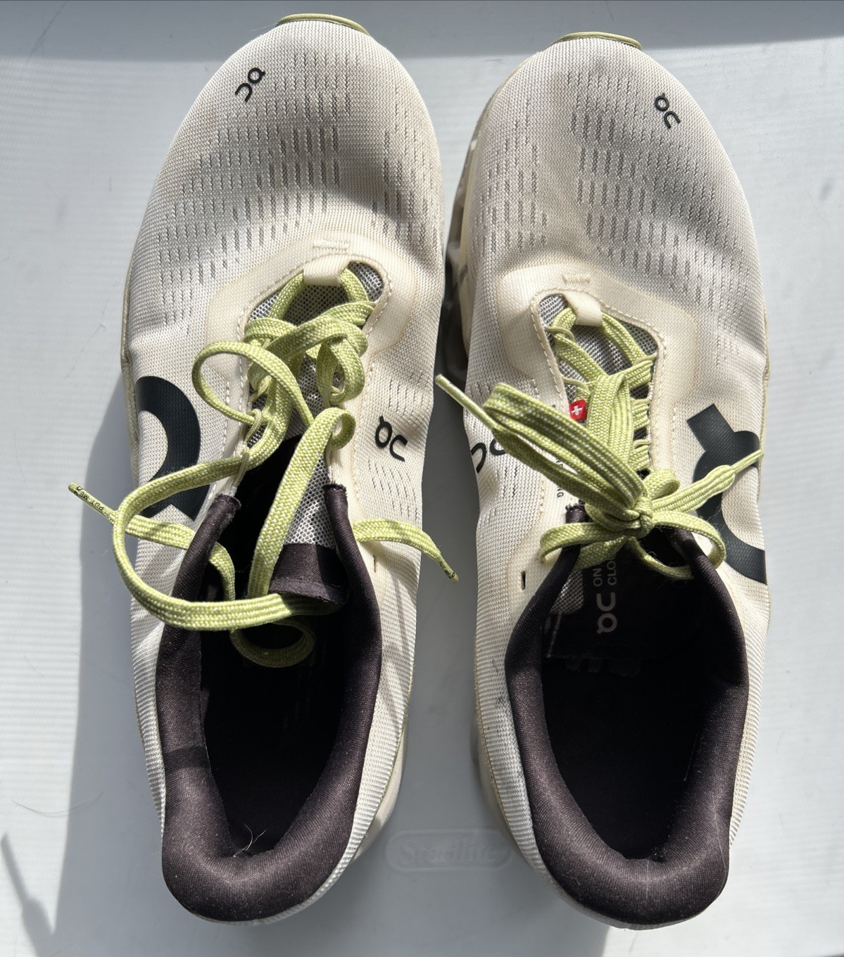 On Cloud Cloudmonster Hyper Men Sz 9 Green/off Wh… - image 11