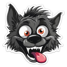 Funny Wolf Sticker Car Bumper Vinyl Decal Funny Wolf Sticker Car Bumper Vinyl Decal
