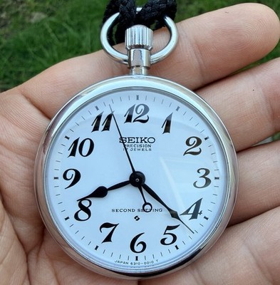 1978 Seiko Precision Railway Pocket Watch Manual Winding 6310-0010 
