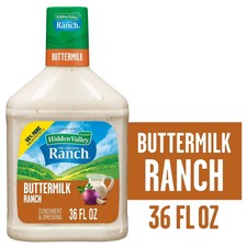 Hidden Valley Keto-Friendly Buttermilk Ranch Salad Dressing and Topping, 36 oz