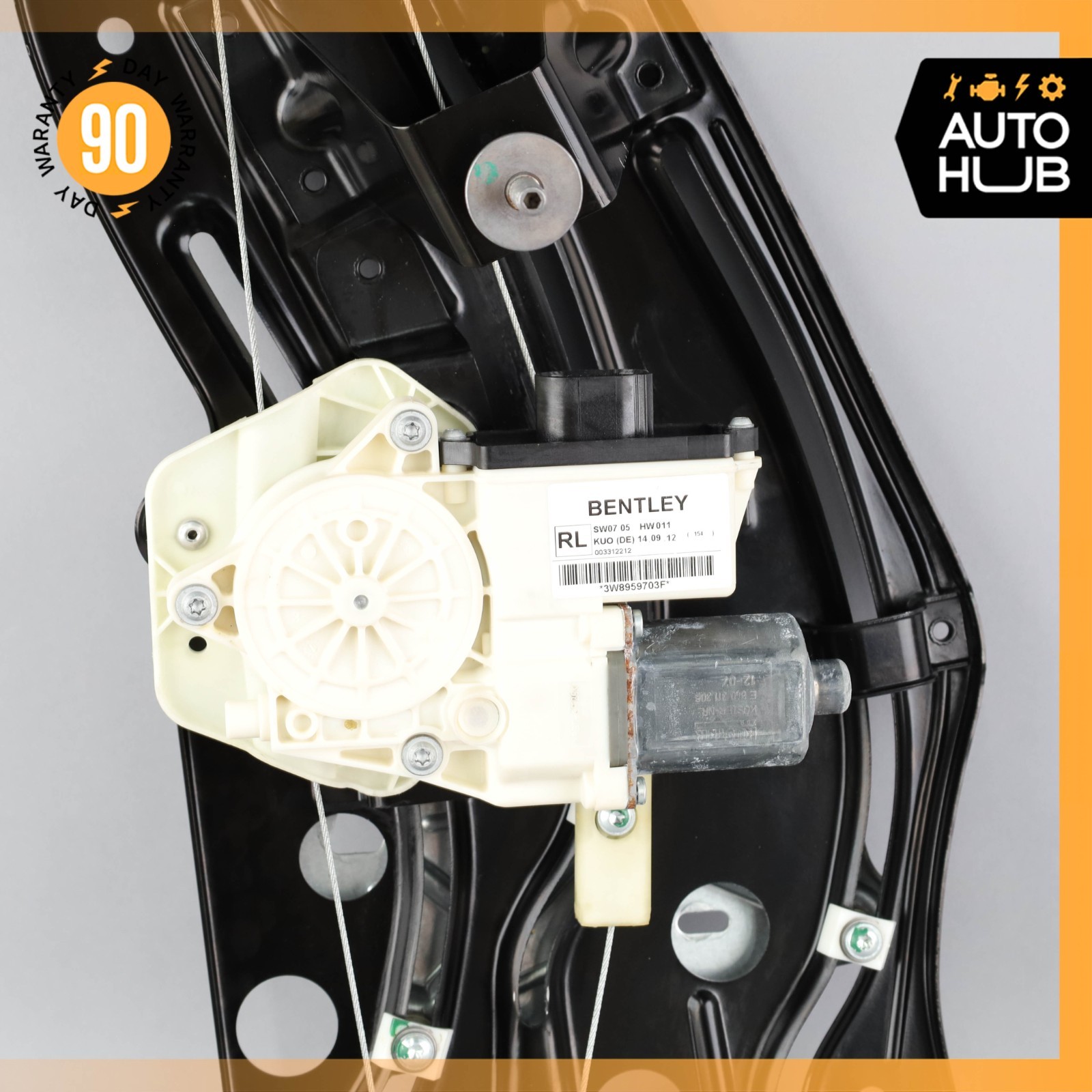 12-17 Bentley Continental GT Rear Left Side Quarter Window Regulator Motor OEM