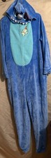 Disney Stitch Hooded One Piece Sleepwear Pajamas Adult Sz XL Costume Cosplay