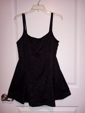 Gorgeous Longitude Black One Piece Skirted Swimsuit Swimdress 14