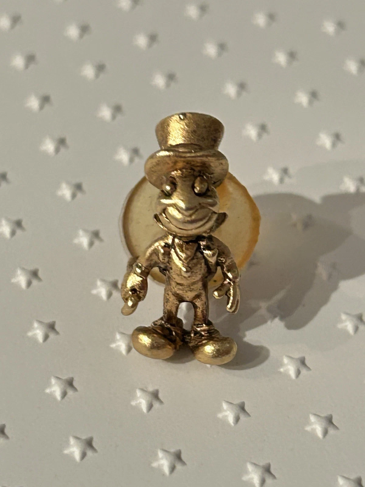 Vtg Disney Cast Member Jiminy Cricket gold tone Environmentality LE 3D pin rare