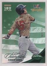 2013 USA Baseball Champions Certified National Team Mirror Green Chris Okey 07rd