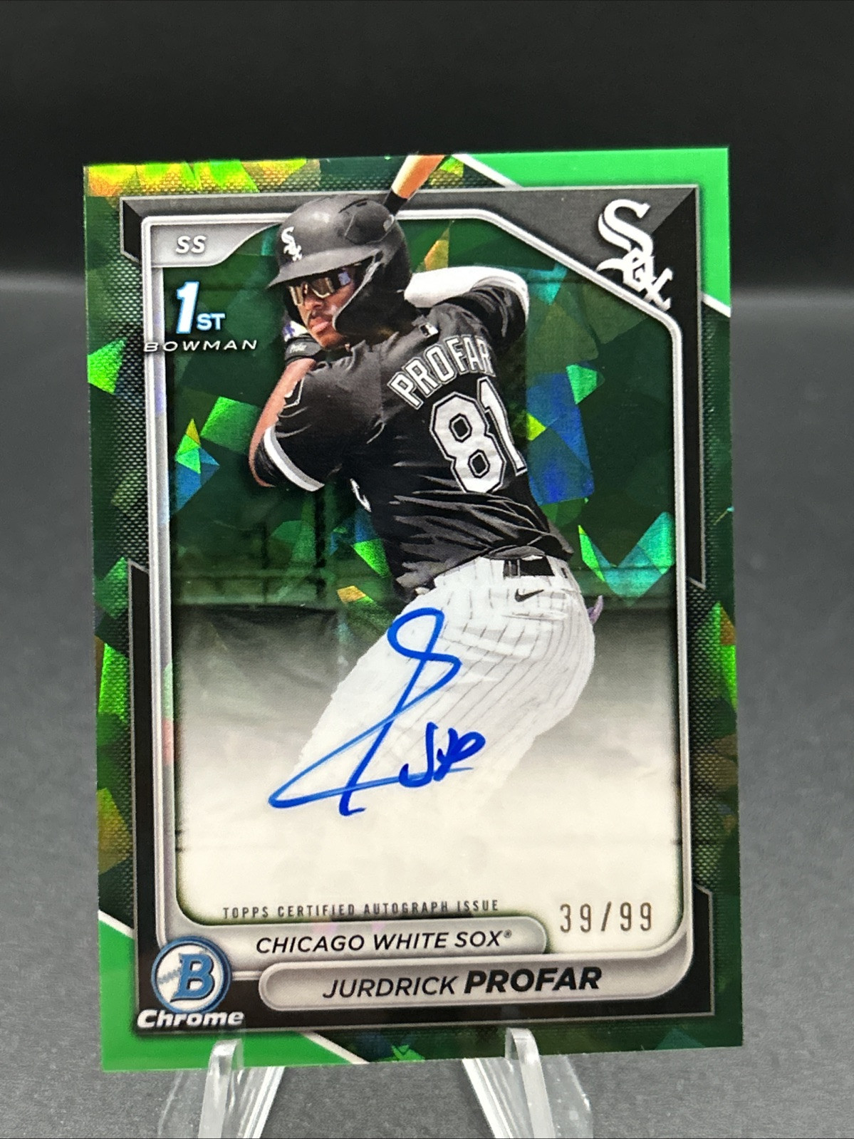 2024 Bowman Chrome Sapphire Edition Jurdrick Profar Green Auto 39/99 CSPA-JPR