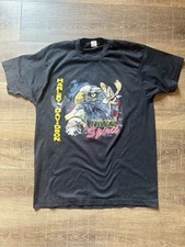 Rare Vintage 1980 Single Stitch Harley Davidson Shirt W/Puff Print  Screen Star