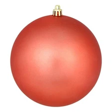 Vickerman 2.75" Plastic Ball Ornaments in Matte Coral Pink (Set of 12)
