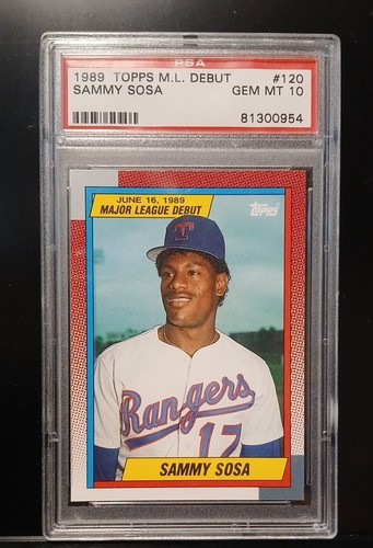 1989-90 Topps Major League Debut 1989 - Sammy Sosa #120 (RC) PSA 10