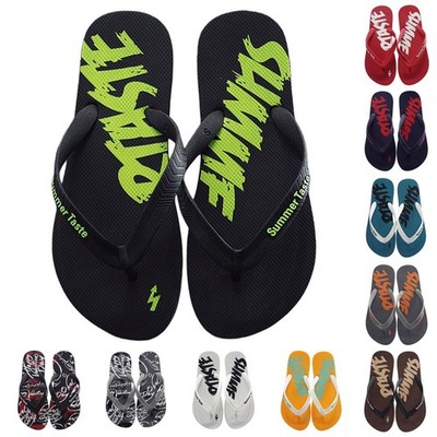 Herren Zehentrenner Flip Flops Sandalen Sandstrand Badelatschen Sommer Slippers