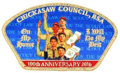 Boy Scout Chickasaw Council 100th Anniversary 2016 ''On My Honor'' CSP