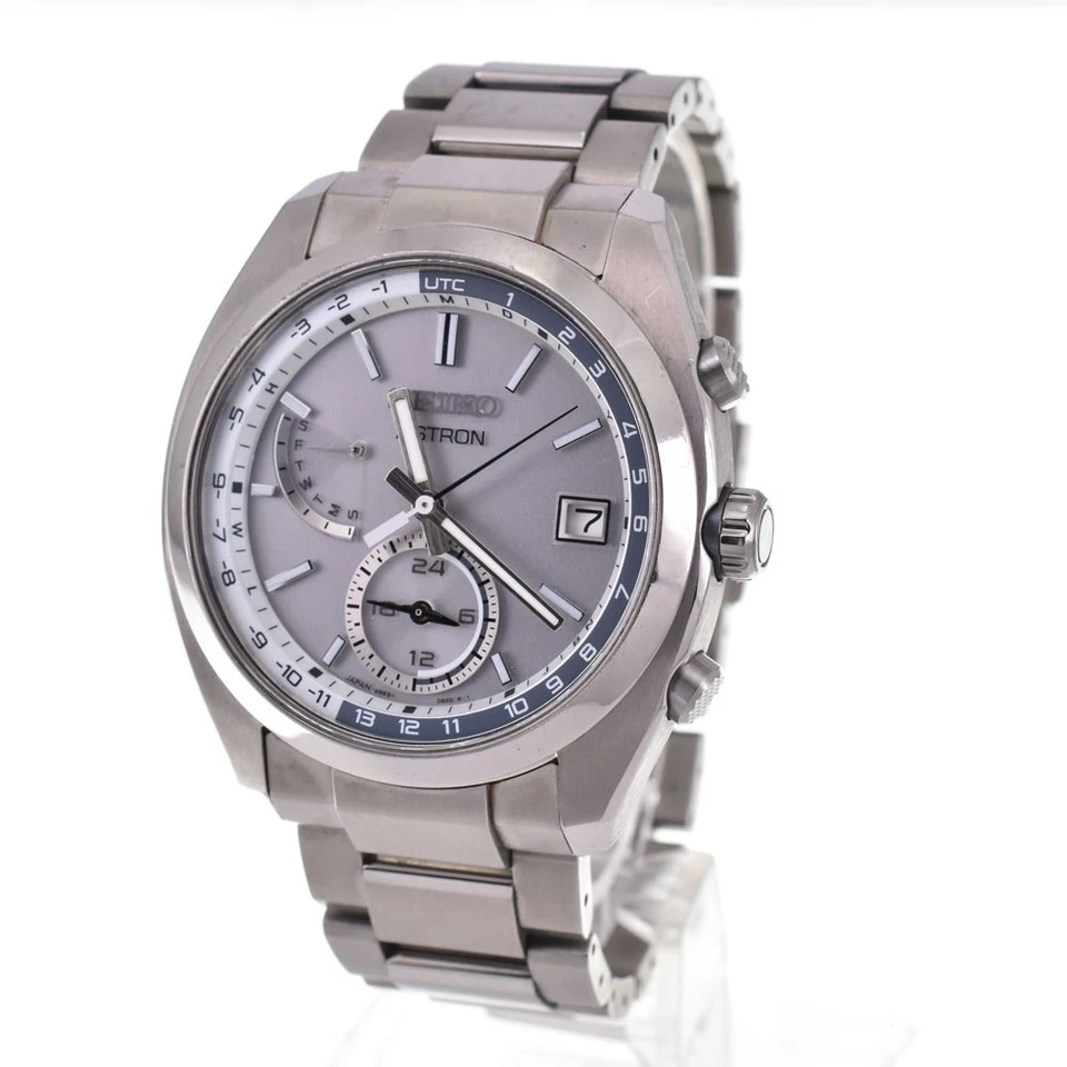 Reloj solar para hombre SEIKO Astron SBXY009 titanio día fecha radio sincronización P#143668 Foto 2 de 4