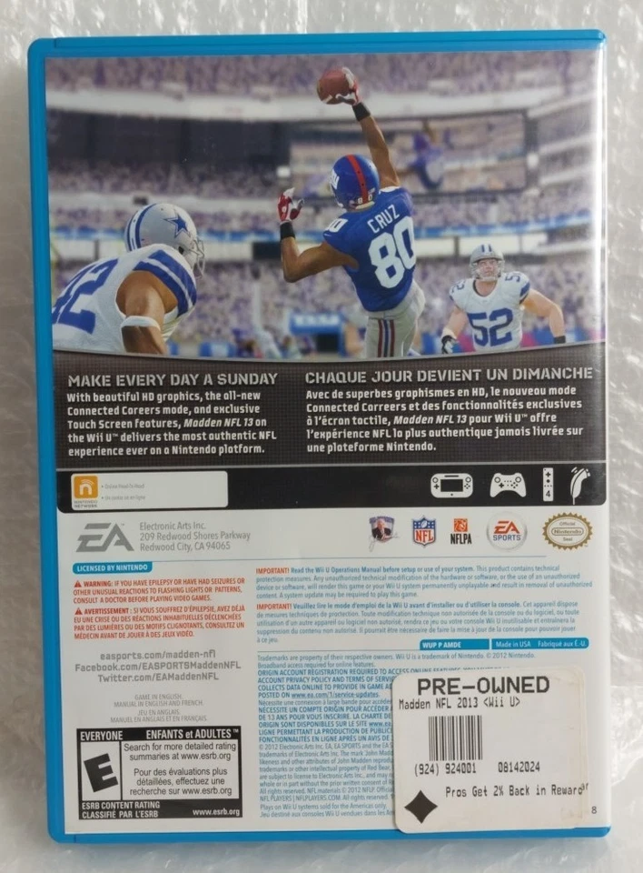 Madden NFL 13 任天堂 Wii U - 完整带盒 — 第 3/3 张图片