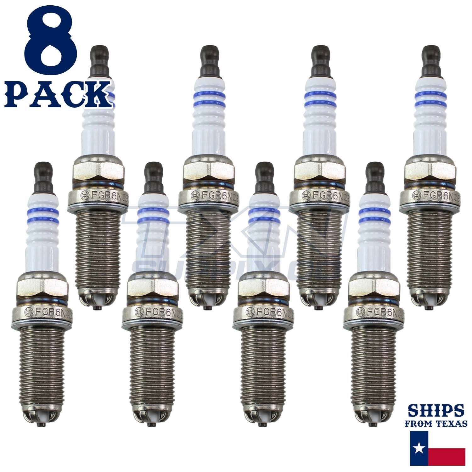 8 Pack Bosch 79079 FGR6NQE0 Copper with Nickel Spark Plugs