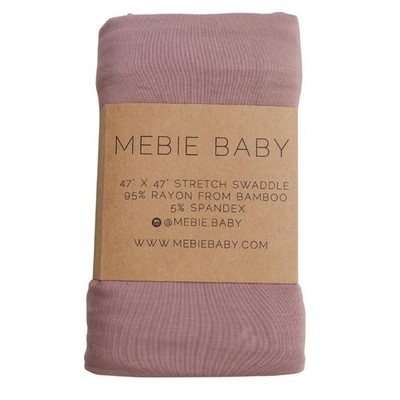 Mebie Baby Dusty Rose Stretch Swaddle, Modern and Neutral Swaddle Blanket for...