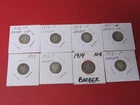 LOT of EIGHT BARBER DIMES -- All Different,  Ranging   From 1898 to 1915