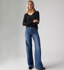 Hot Item Levi's 318 Shaping Wide Leg Women's Jeans, Clever Girl - Dark Wash