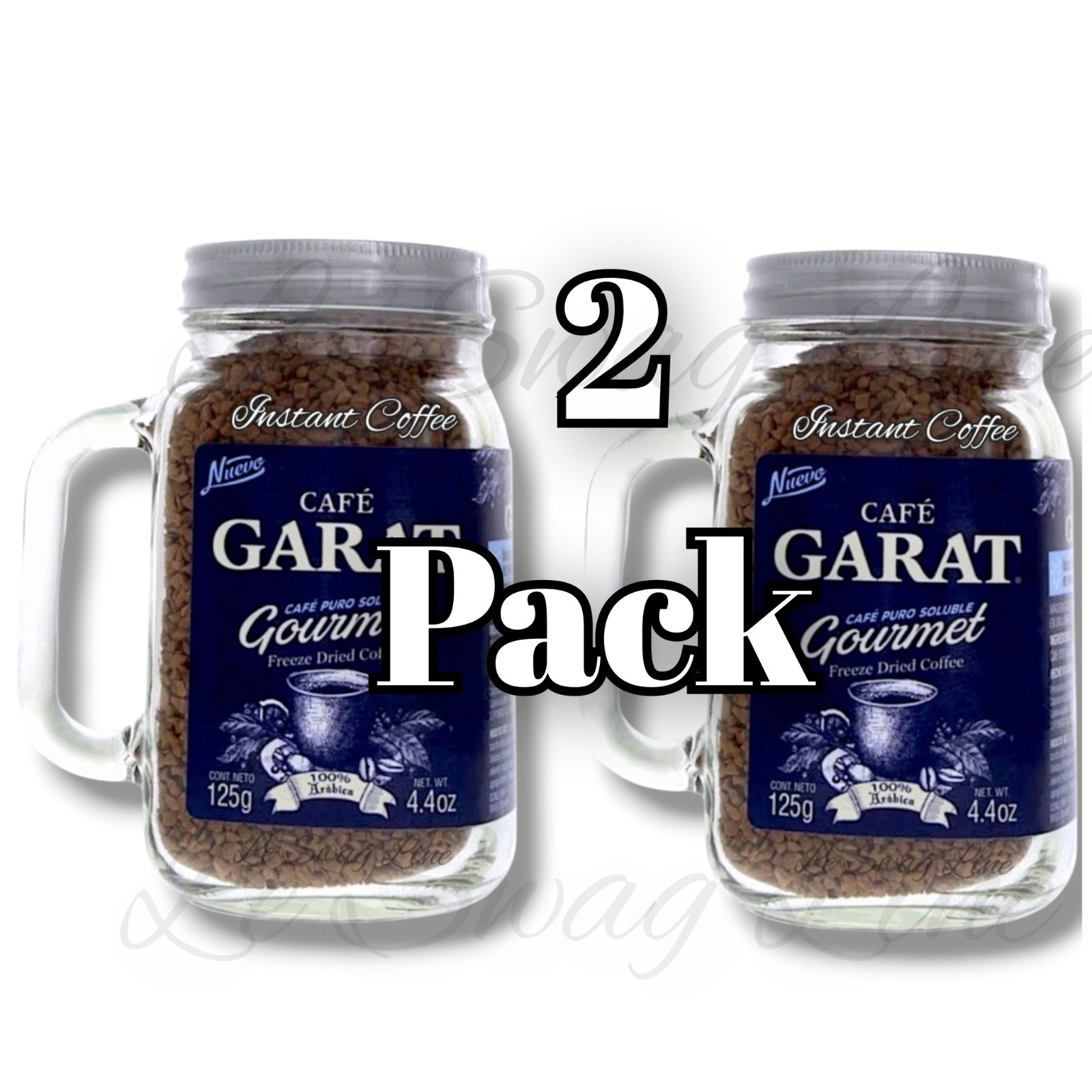 2 Pack Cafe Garat Gourmet Instant Coffee 125g | Café Soluble Mexicano Premium