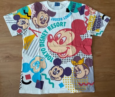 Shirt Tokyo Disney Resort T-Shirt Mickey Mouse Mini Weiß Bunt L Japan Disneyland
