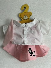 Build A Bear Workshop 50s Pink Poodle Skirt  White Top Set With BB Hanger