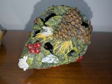 Vintage Hollow Hanging Christmas Ornament 4" Resin Decorated Pine Cone