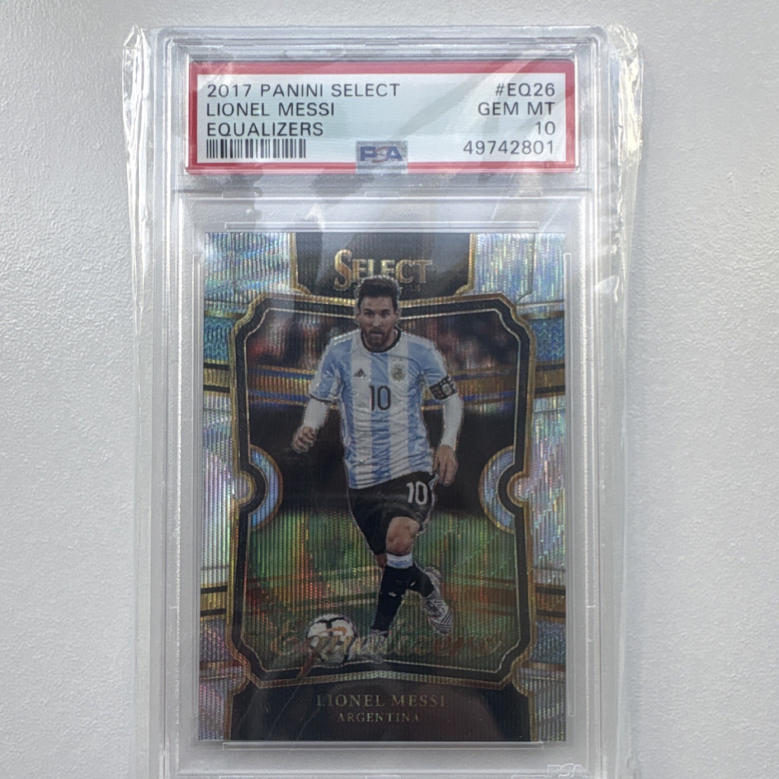Panini Select 2017-18 Equalizers Lionel Messi EQ-26 PSA 10 Prizm Argentina