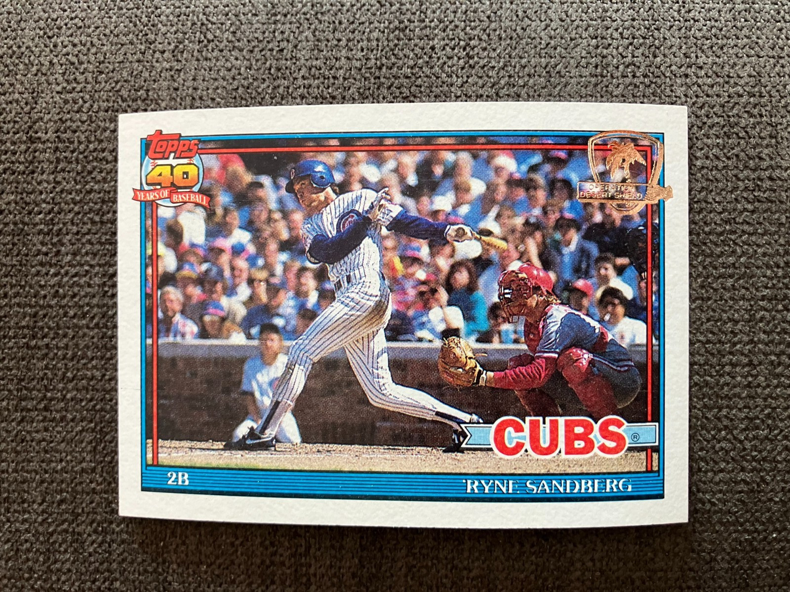 1991 Topps Baseball Desert Shield #740 Ryne Sandberg EX-MT+