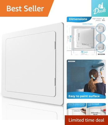 16x16 Modern Drywall Access Panel - Durable White Plastic Wall Cover