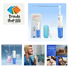 Oral Care: Cordless Water Flosser & Toothbrush Combo with 4 Nozzles