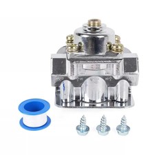 Holley 12-803 Chrome Fuel Pressure Regulator 4.5-9 Psi 2 Port Carbureted 38